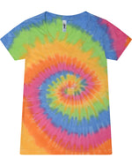 1075CD Tie-Dye Ladies' V-Neck T-Shirt
