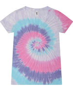 1075CD Tie-Dye Ladies' V-Neck T-Shirt
