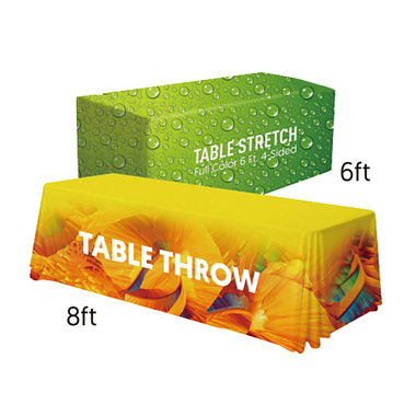 6'/8' Convertible Table Cloth (Full-Color Dye Sublimation, Full Bleed)
