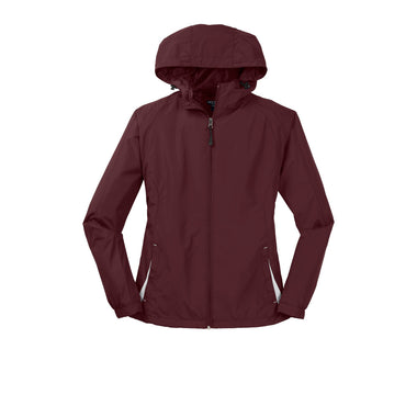 LST76 Sport-Tek Ladies Colorblock Hooded Raglan Jacket