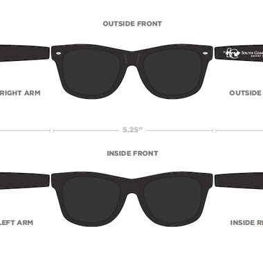 Soft touch matte Retro Sunglasses w/1-Color Temple Imprint