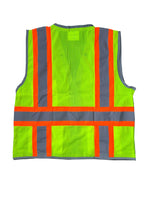 2900 Lime Surveyors Vest w/ Clear ID Pocket