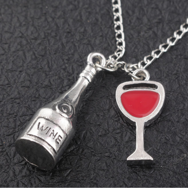 Wine Bottle Charm Necklace