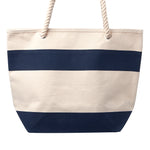 Striped Canvas Tote Bags with Rope Handles