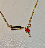 Red Wine Charm Necklace