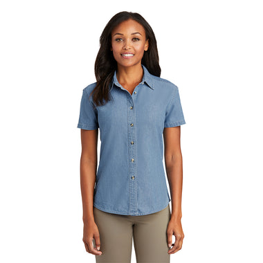 LSP11 Port & Company - Ladies Short Sleeve Value Denim Shirt