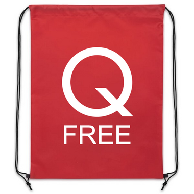 Q-Free Drawstring Nylon Tote Bag