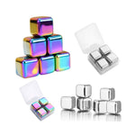 4 Piece Reusable Stainless Steel Ice Cube Set