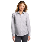 LW657 Port Authority Ladies SuperPro Oxford Stripe Shirt