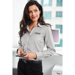 LW657 Port Authority Ladies SuperPro Oxford Stripe Shirt