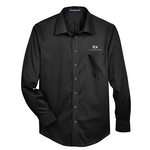 DG530 D&G Men's Solid Stretch Twill Woven Shirt