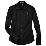 DG530w D&G Women's Solid Stretch Twill Woven Shirt