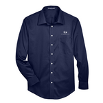 DG530 D&G Men's Solid Stretch Twill Woven Shirt